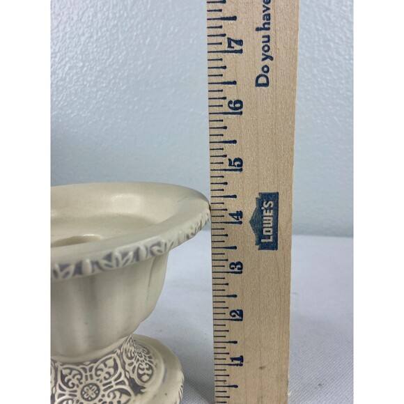 Partylite Rustic Villa Pillar Candle Holder & Pair Of Tapered Candle Holders - Picture 11 of 11